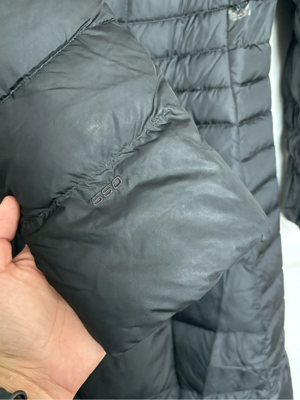 THE NORTH FACE BLACK 550 FILL PARKA JACKET WOMENS SMALL